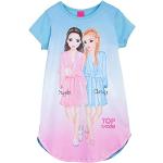 Blaue Kurzärmelige Top Model Kindernachthemden & Kindernachtkleider aus Baumwolle für Mädchen Größe 140 