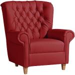 Rote Max Winzer Chesterfield Sessel aus Massivholz Breite 50-100cm, Höhe 50-100cm, Tiefe 50-100cm 
