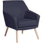 Dunkelblaue Skandinavische Max Winzer Lounge Sessel aus Buche Breite 50-100cm, Höhe 50-100cm, Tiefe 50-100cm 