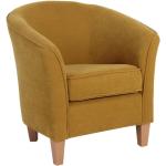 Gelbe Max Winzer Lounge Sessel aus Buche Breite 50-100cm, Höhe 50-100cm, Tiefe 50-100cm 