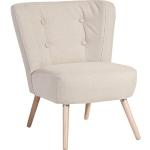 Cremefarbene Moderne Max Winzer Nikki Lounge Sessel Breite 0-50cm, Höhe 50-100cm, Tiefe 50-100cm 
