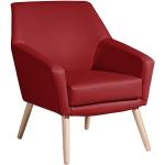 Rote Skandinavische Max Winzer Lounge Sessel aus Buche Breite 50-100cm, Höhe 50-100cm, Tiefe 50-100cm 