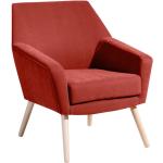 Terracottafarbene Skandinavische Max Winzer Lounge Sessel aus Textil Breite 50-100cm, Höhe 50-100cm, Tiefe 50-100cm 