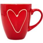 Reduzierte Rote Kaffeebecher 400 ml aus Keramik spülmaschinenfest 
