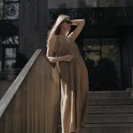 Olivgrüne Elegante Ärmellose Maxi Sommerkleider mit Rüschen aus Leinen für Damen Größe XS für den für den Sommer 
