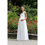 Weiße Umstandsbrautkleider mit Reißverschluss aus Chiffon für Damen Tall zur Hochzeit 