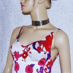 Pinke Blumenmuster Vintage Maxi Träger-Maxikleider mit Reißverschluss für Damen Größe XS für Partys für den für den Winter 