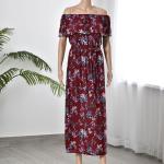 Reduzierte Dunkelrote Elegante Maxi Sommerkleider für Damen für den für den Sommer 