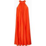 Orange Elegante Ärmellose COS Maxi Neckholderkleider aus Viskose für Damen Größe S für den für den Sommer 