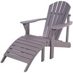 Graue Adirondack Chairs aus Holz 