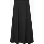Schwarze COS Maxi Maxiröcke mit Reißverschluss aus Wolle für Damen Größe S für den für den Herbst 