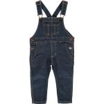 Blaue Maxomorra Bio Nachhaltige Jeans-Latzhosen für Kinder mit Knopf aus Baumwolle für Mädchen Größe 122 