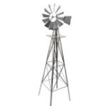 Maxstore Gigantisches Windrad 245cm US-Style silbergrau, Windmühle