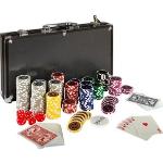 Maxstore Pokerkoffer 20030018 BLACK EDITION, Aluminium-Koffer, 2 Decks, Würfel, 300 Chips