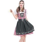 maxToonrain Oktoberfest-Outfit für Damen, Shorts, bayrisches Dirndlkleid, deutsches Bierfest, Festival-Outfits, Halloween-Kostüme für Damen (Medium, rot kariert)