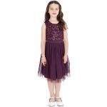 Reduzierte Elegante Ärmellose Kindertüllkleider mit Reißverschluss aus Tüll für Mädchen Größe 122 