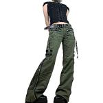 Grüne Gothic Atmungsaktive Baggy-Pants & Baggy-Hosen für Damen Größe M für den für den Herbst 