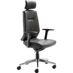 Schwarze Mayer Sitzmöbel Chefsessel aus Leder gepolstert Breite 50-100cm, Höhe 100-150cm, Tiefe 50-100cm 