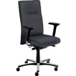 Reduzierte Anthrazitfarbene Mayer Sitzmöbel Bürodrehstühle aus Leder gepolstert Breite 50-100cm, Höhe 100-150cm, Tiefe 50-100cm 
