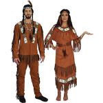 Sandfarbene Indianerkostüme mit Fransen für Herren 