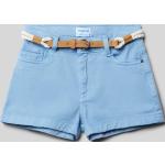 Blaue Mayoral Jeans Shorts für Kinder mit Reißverschluss aus Baumwolle für Mädchen Größe 128 