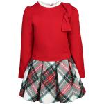 Rote Karo Elegante Mayoral Mr. Men Karierte Kinderkleider mit Reißverschluss aus Polyamid für Mädchen Größe 86 