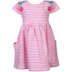 Reduzierte Rosa Gestreifte Kurzärmelige Mayoral Kinderkleider mit Kirschenmotiv aus Baumwolle für Mädchen Größe 92 