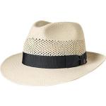 Reduzierte Hellbeige Unifarbene Mayser Panamahüte aus Stroh 60 für Herren Größe XXL für den für den Frühling 