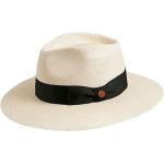 Beige Geflochtene Mayser Panamahüte aus Stroh 57 für Herren Größe XL für den für den Frühling 