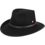 Schwarze Mayser Cowboyhüte aus Leder 55 für Herren Größe S 