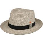 Hellbeige Melierte Mayser Ripsbandhüte aus Stroh 57 für Herren Größe XL für den für den Sommer 