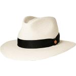 Hellbeige Unifarbene Mayser Panamahüte aus Stroh 57 für Herren Größe XXL 