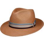 Kamelbraune Mayser Panamahüte aus Stroh 58 für Damen Größe L für den für den Sommer 