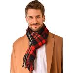 Rote Unifarbene Business Kaschmir-Schals aus Wolle für Herren 