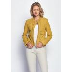 Gelbe Maze Übergangsjacken aus Leder für Damen Größe XL 