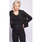 Schwarze Maze Mini Stehkragen Kurze Lederjacken mit Reißverschluss aus Leder für Damen Größe XL 