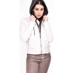 Weiße Maze Übergangsjacken mit Reißverschluss aus Leder mit Kapuze für Damen Größe XS 