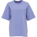Reduzierte Lila Oversize Langärmelige Mazine T-Shirts aus Baumwolle für Damen Größe S für den für den Sommer 