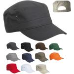 Anthrazitfarbene Myrtle Beach Army-Caps mit Klettverschluss aus Baumwolle für Herren Einheitsgröße für den für den Winter 