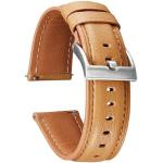 MBello Uhrenarmband aus Ziegenleder, weich, bequem, universelles Armband für Herren und Damen, Brown, 20mm