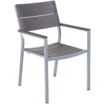 Reduzierte Dunkelgraue MBM Resysta Gartenstühle Metall aus Polyrattan stapelbar Breite 50-100cm, Höhe 50-100cm, Tiefe 50-100cm 