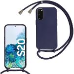 Reduzierte Marineblaue Geflochtene Samsung Galaxy S20 Cases Art: Handyketten mit Knopf aus Silikon mit Band 