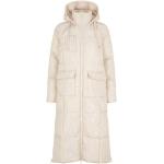 Offwhitefarbene Gesteppte MbyM Maxi Damensteppmäntel & Damenpuffercoats mit Kapuze Größe M für den für den Herbst 