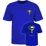Reduzierte Royalblaue Skater Powell Peralta Rundhals-Ausschnitt T-Shirts mit Skater-Motiv aus Baumwolle für Herren Größe M 