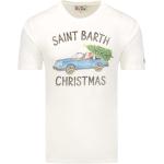 Weiße MC2 SAINT BARTH T-Shirts mit Weihnachts-Motiv aus Baumwolle für Herren Größe L 