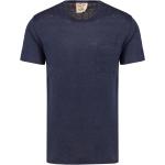 Dunkelblaue MC2 SAINT BARTH T-Shirts aus Leinen für Herren Größe M 