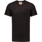 Schwarze MC2 SAINT BARTH T-Shirts aus Leinen für Herren Größe L 