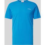 MC2 Saint Barth T-Shirt mit Label-Stitching Modell 'DOVER' (M Blau)