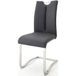 Schwarze Moderne MCA furniture Freischwinger Stühle aus Leder Breite 0-50cm, Höhe 100-150cm, Tiefe 50-100cm 2-teilig 