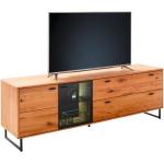 Anthrazitfarbene MCA furniture TV-Lowboards & Fernsehtische furniert aus Massivholz Breite 200-250cm, Höhe 50-100cm, Tiefe 0-50cm 